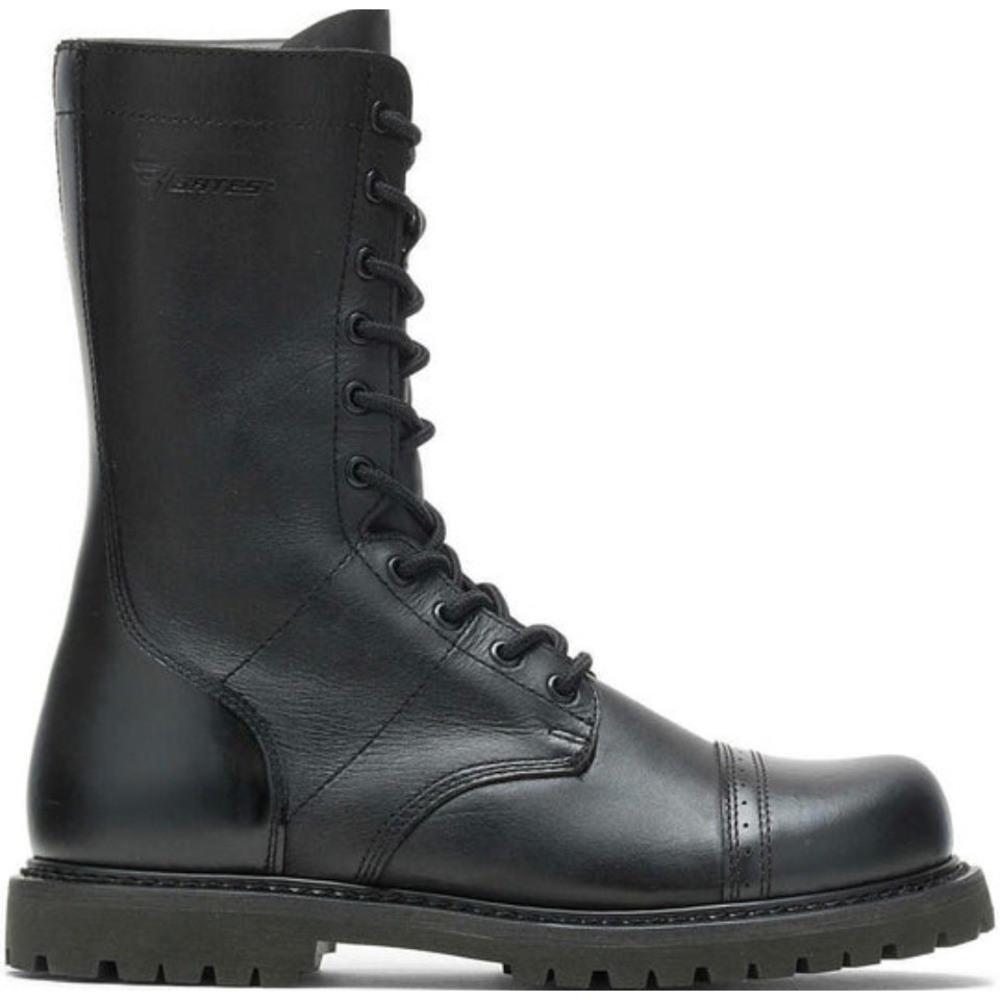 Bates Mens 11 inch Paratrooper Side Zip Boots Black Leather E02184 Sz 8.5M NWOT